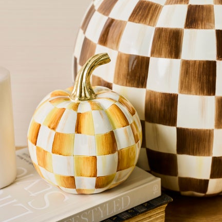 Amber Check Mini Pumpkin