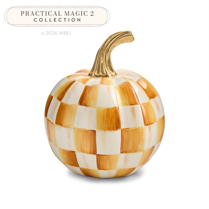 Amber Check Mini Pumpkin image number 0