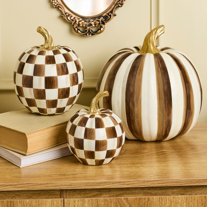 Chocolate Stripe Medium Pumpkin image number 1