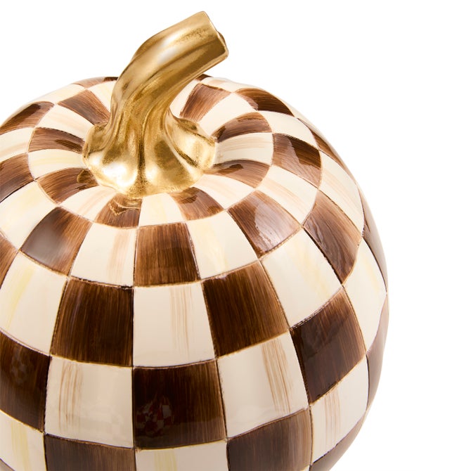 Chocolate Check Small Pumpkin image number 2