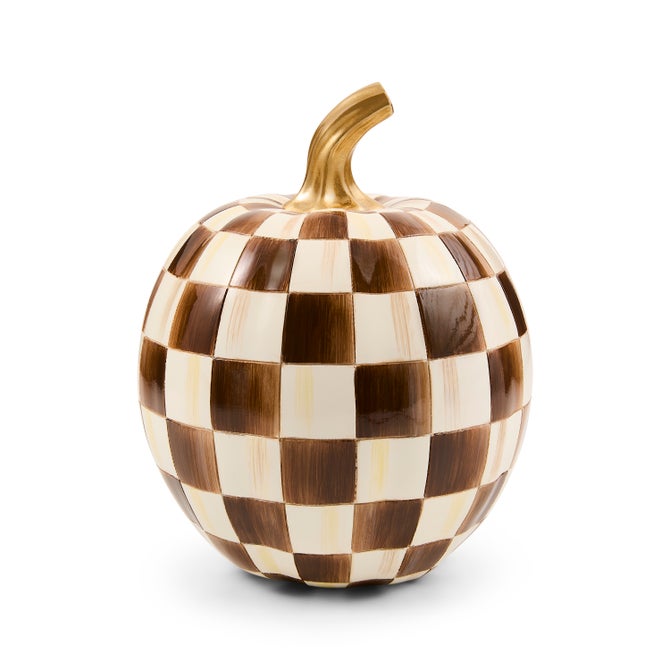Chocolate Check Small Pumpkin image number 0