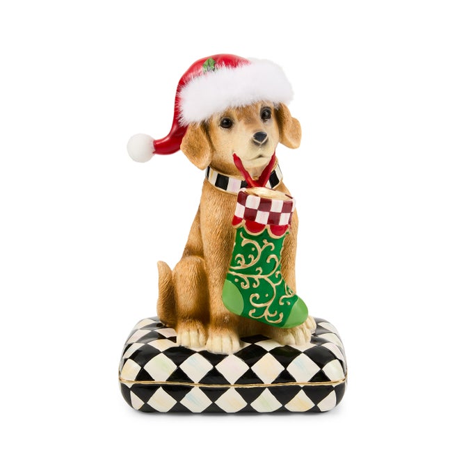 Holiday Lab Dog on Pillow Figurine image number 0
