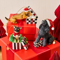 Holiday Poodle Dog Ornament