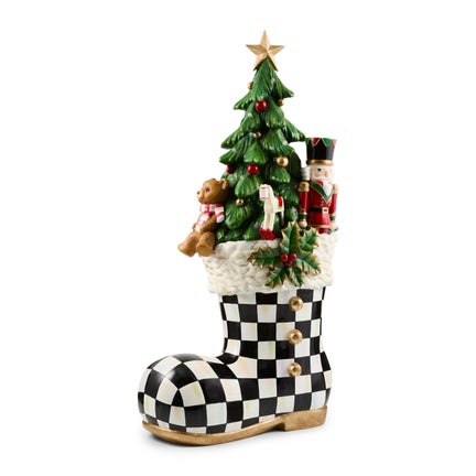 Illuminated Trophy Santa Boot