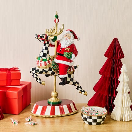 Carousel Santa Figurine