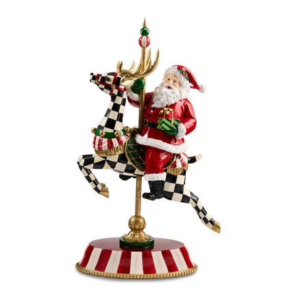 Carousel Santa Figurine