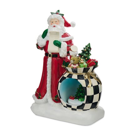Illuminated Santa's Wish List Figurine