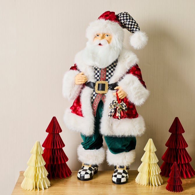 Animated Courtly Fabric Santa image number 1