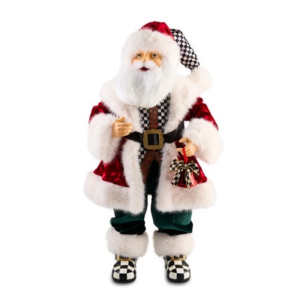 Animated Courtly Fabric Santa