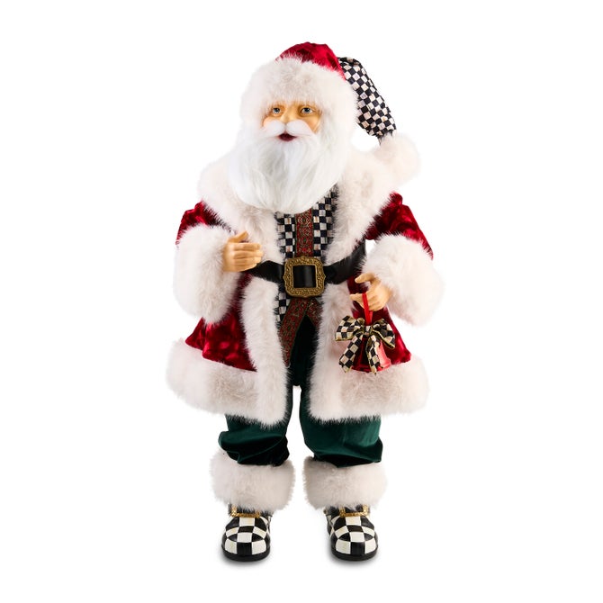 Animated Courtly Fabric Santa image number 0