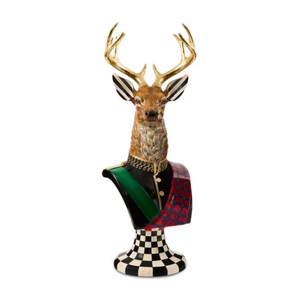 Timeless Tartan Stag Head Bust