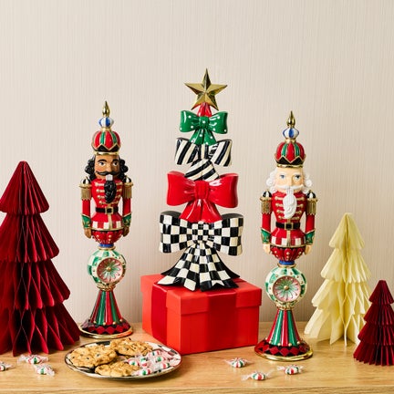 Timeless Tartan Resin Reflector Nutcracker