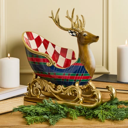 Timeless Tartan Deer Sleigh