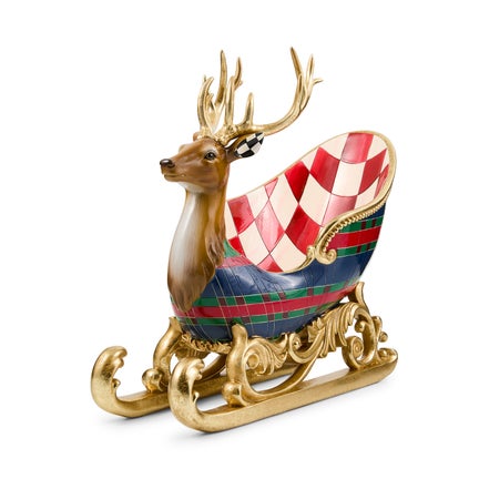 Timeless Tartan Deer Sleigh