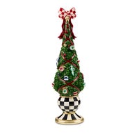 Timeless Tartan Illuminated Topiary Tree