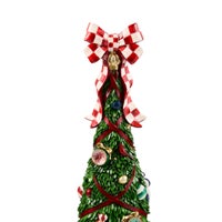 Timeless Tartan Illuminated Topiary Tree