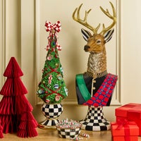 Timeless Tartan Illuminated Topiary Tree