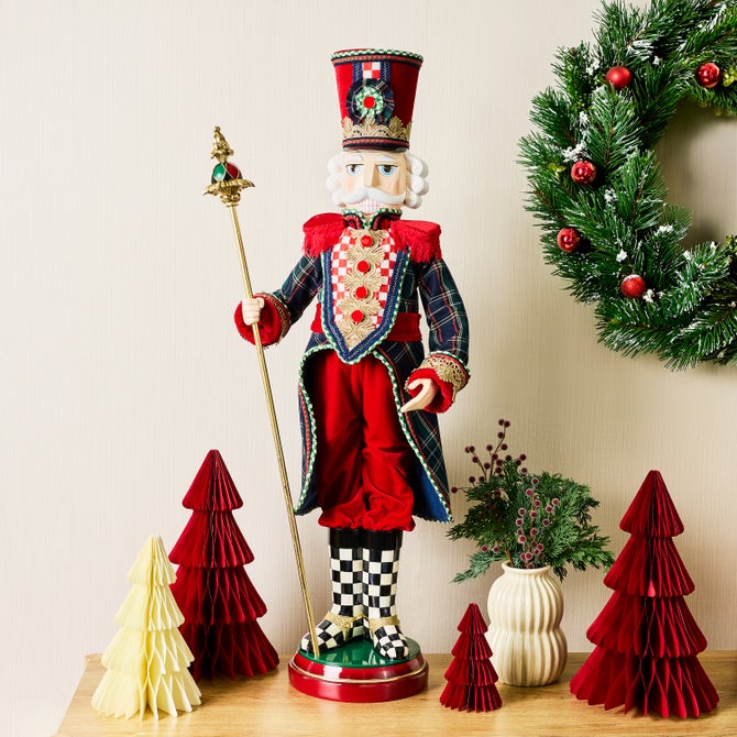 Timeless Tartan Fabric Nutcracker image number 1