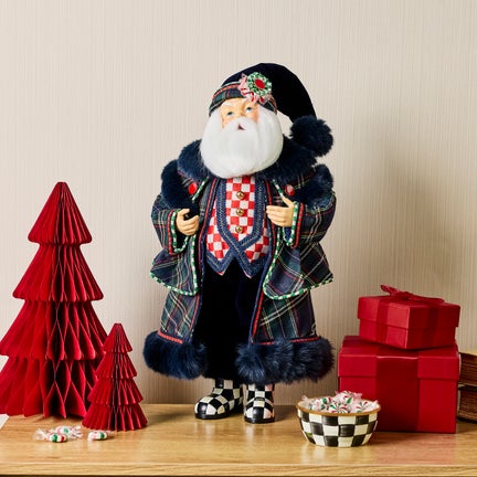 Timeless Tartan Fabric Santa