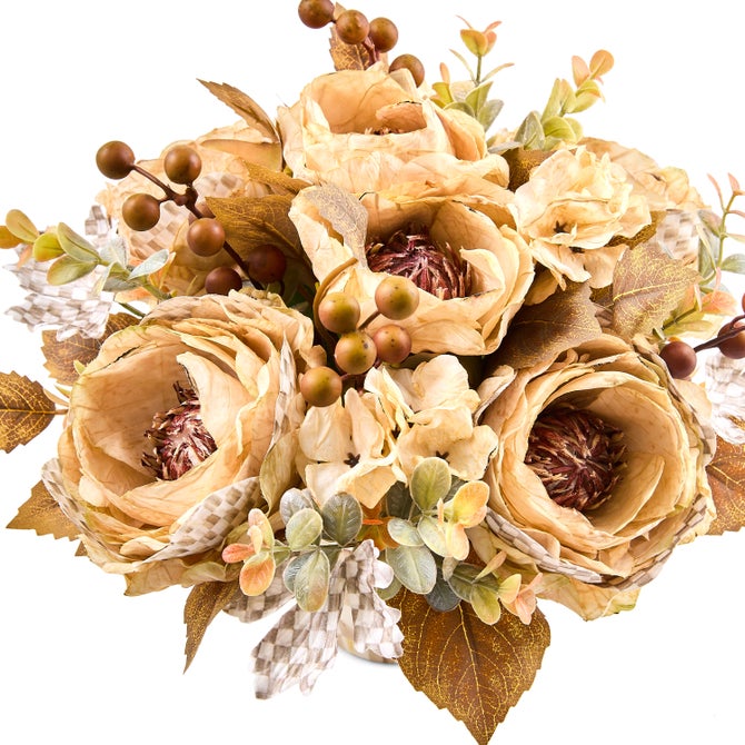 Mocha Check Fall Floral Arrangement image number 3