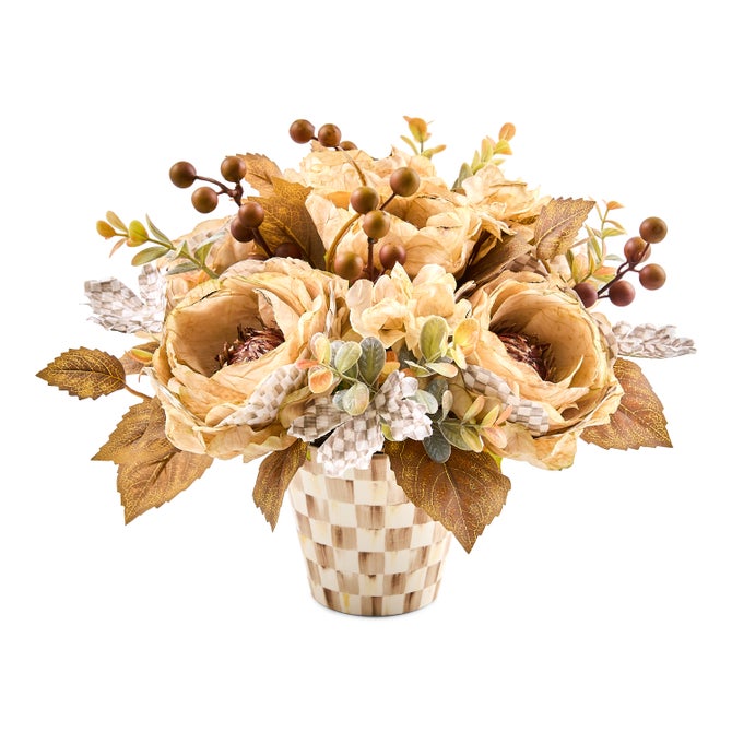 Mocha Check Fall Floral Arrangement image number 0