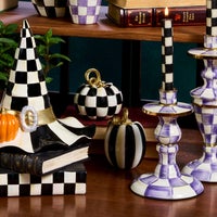 Courtly Check and Stripe Petite Pumpkins, Set of 2