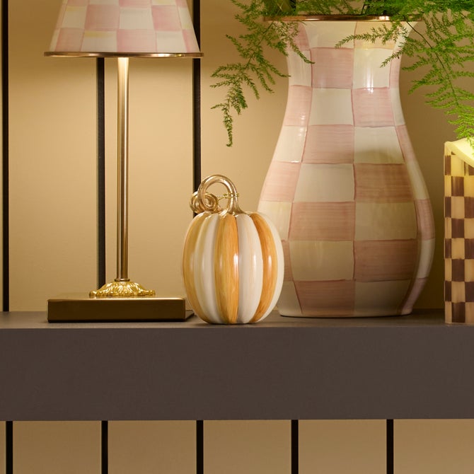 Amber Check and Stripe Petite Pumpkins, Set of 2 image number 4