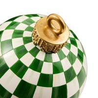 Green Check Large Tabletop Ornament