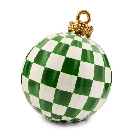 Green Check Large Tabletop Ornament