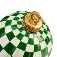 Green Check Small Tabletop Ornament