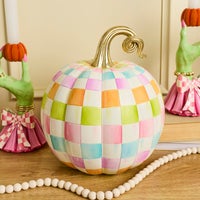 Multi Check Medium Pumpkin