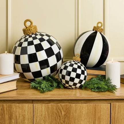 Courtly Stripe Medium Tabletop Ornament