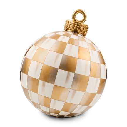 Gold Check Large Tabletop Ornament