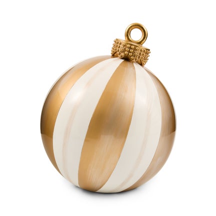 Gold Stripe Medium Tabletop Ornament