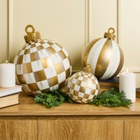 Gold Check Small Tabletop Ornament