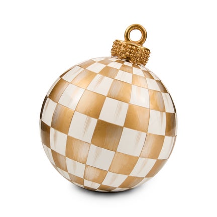 Gold Check Small Tabletop Ornament