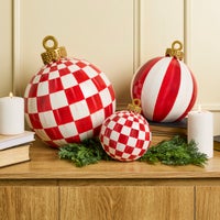 Red Check Small Tabletop Ornament