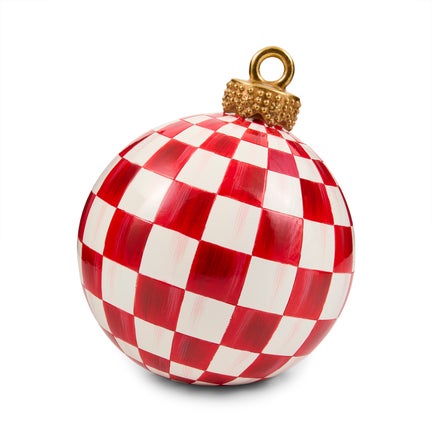 Red Check Small Tabletop Ornament