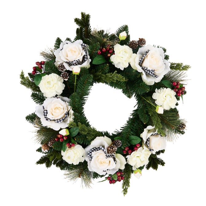 Courtly Winter Floral 26" Wreath image number 0
