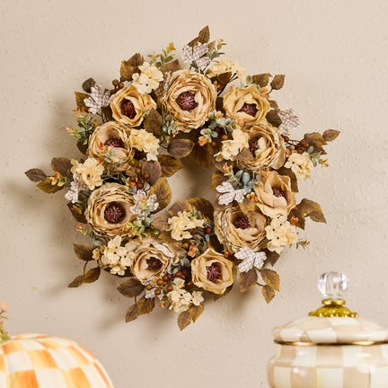 Mocha Fall Floral 26" Wreath