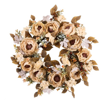 Mocha Fall Floral 26" Wreath