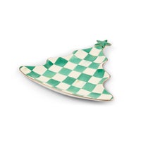 Emerald Check Tree Trinket Tray
