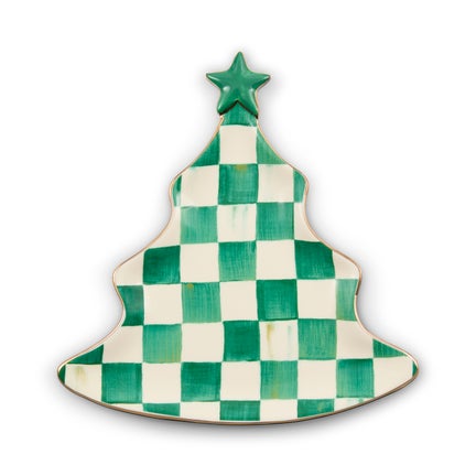 Emerald Check Tree Trinket Tray