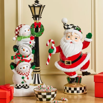 Holiday Twinkly Toes Santa Figurine