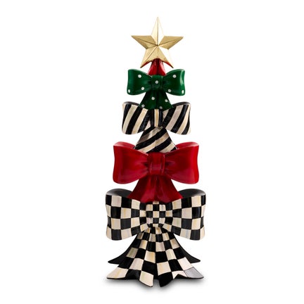 Holiday Stacked Bow Tree