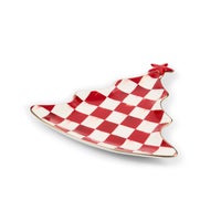 Cherry Check Tree Trinket Tray