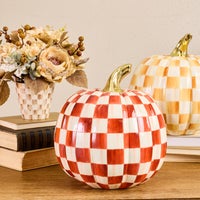 Paprika Check Medium Pumpkin