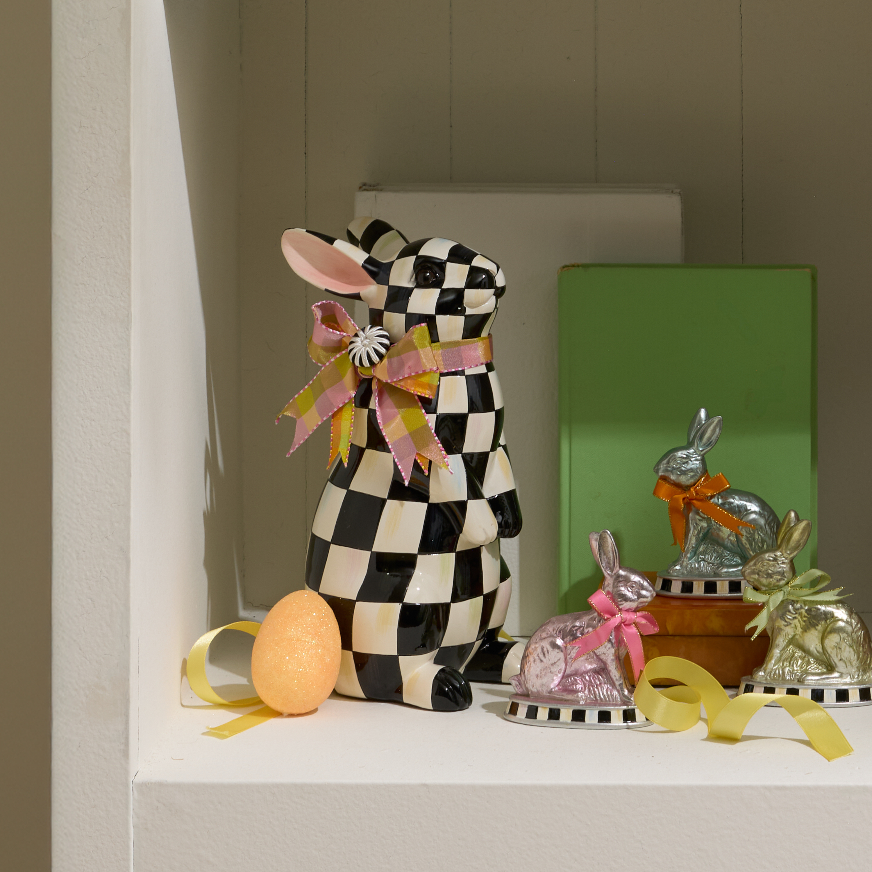 MacKenzie-Childs Courtly Check Standing Bunny - Thumbnail 5