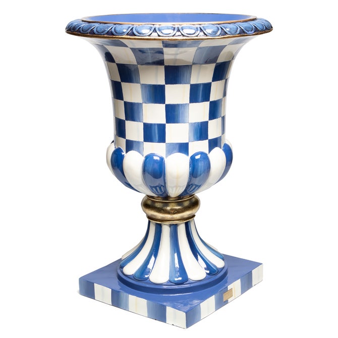 Royal Check Pedestal Urn image number 0