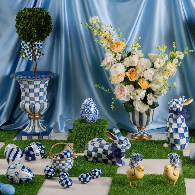MacKenzie-Childs | Royal Check Resting Bunny